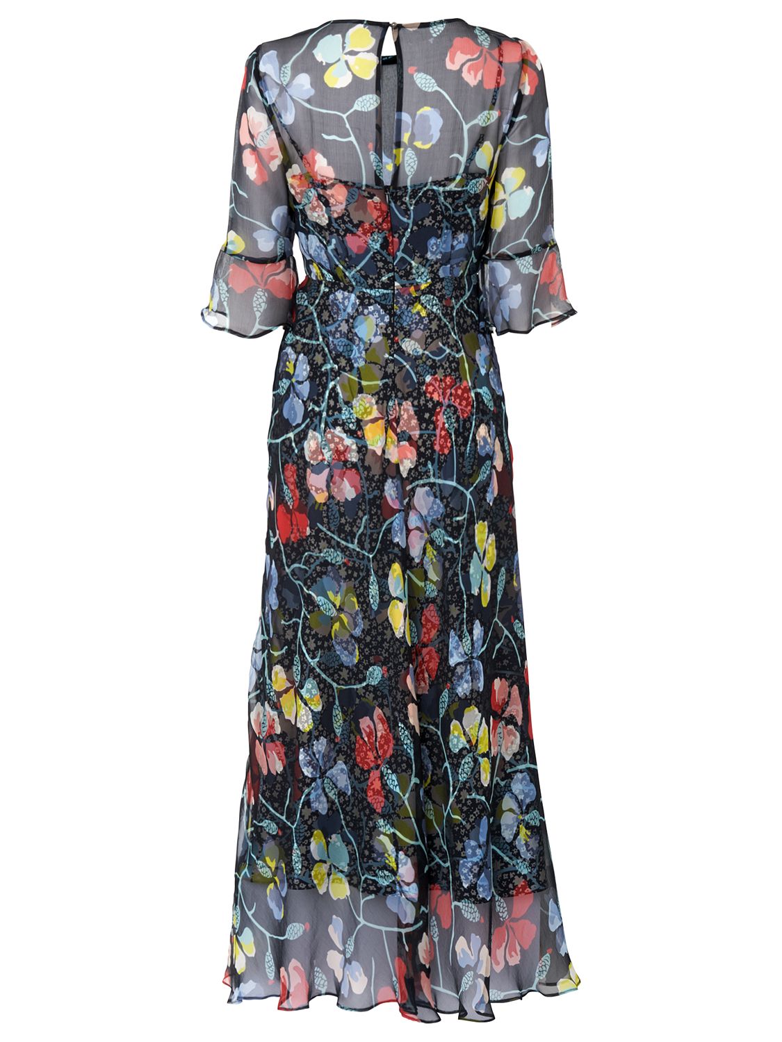 L.K. Bennett Phia Soft Floral Print Silk Dress, Multi
