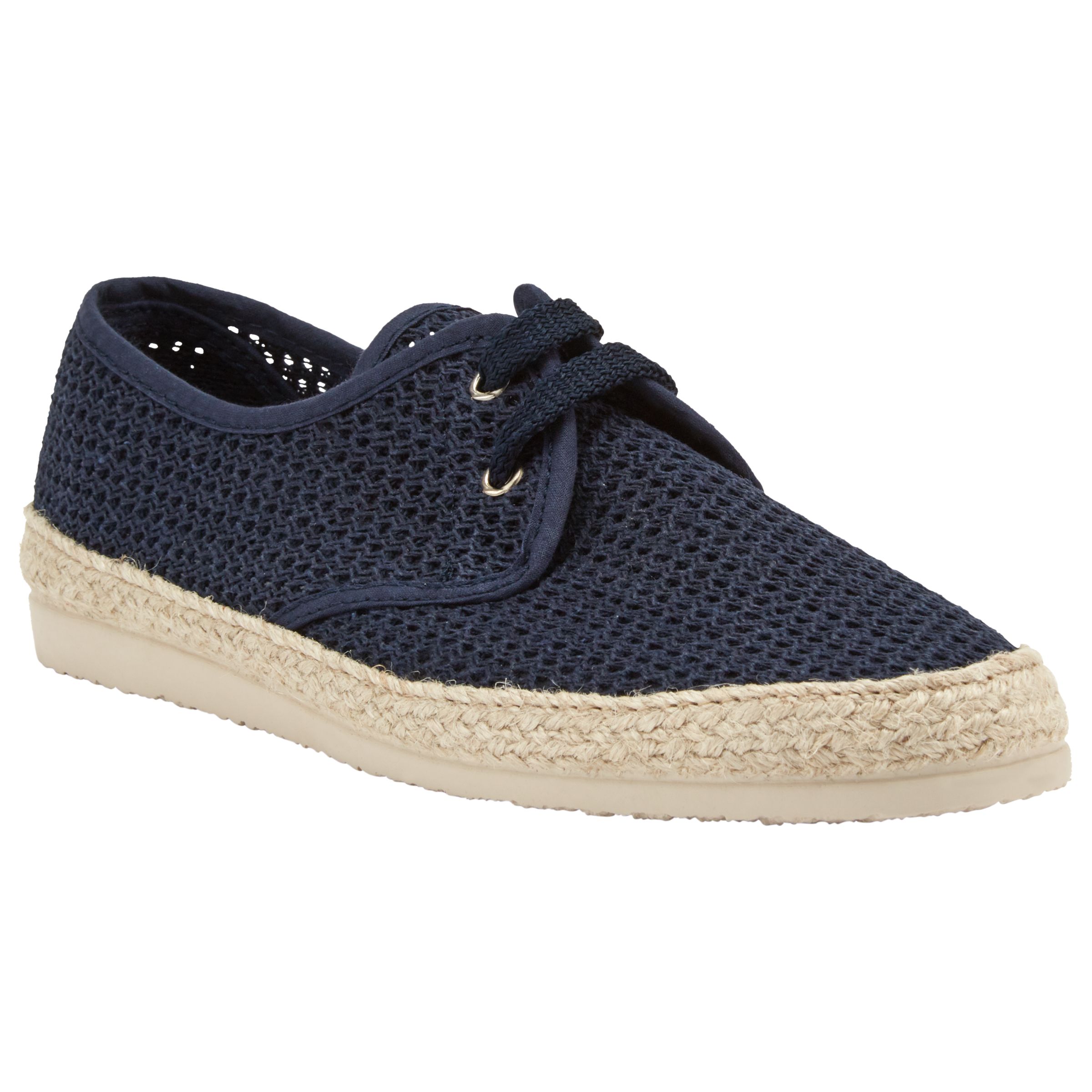 Kin Woven Lace Up Espadrilles, Navy, 8
