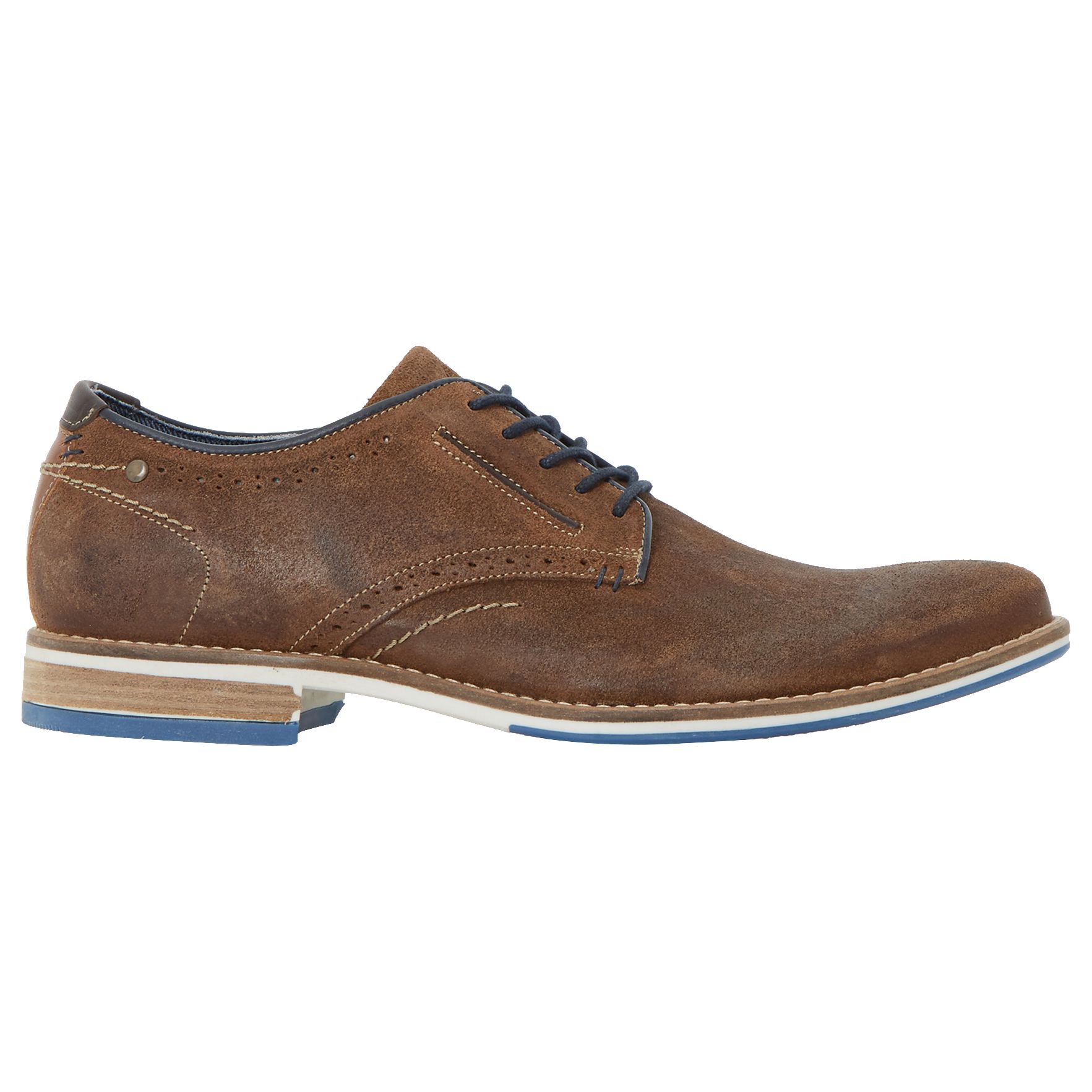 Dune Brewer Gibson Suede Shoes, Tan Suede, 12