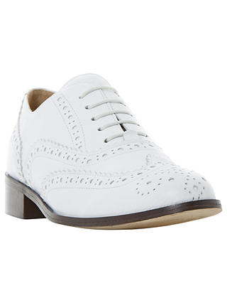 Dune Black Fascination Lace Up Brogues, White