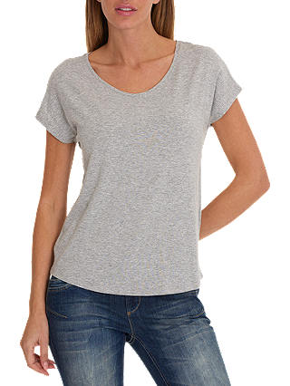 Betty Barclay V-Neck Cap Sleeve T-Shirt, Light Silver Melange