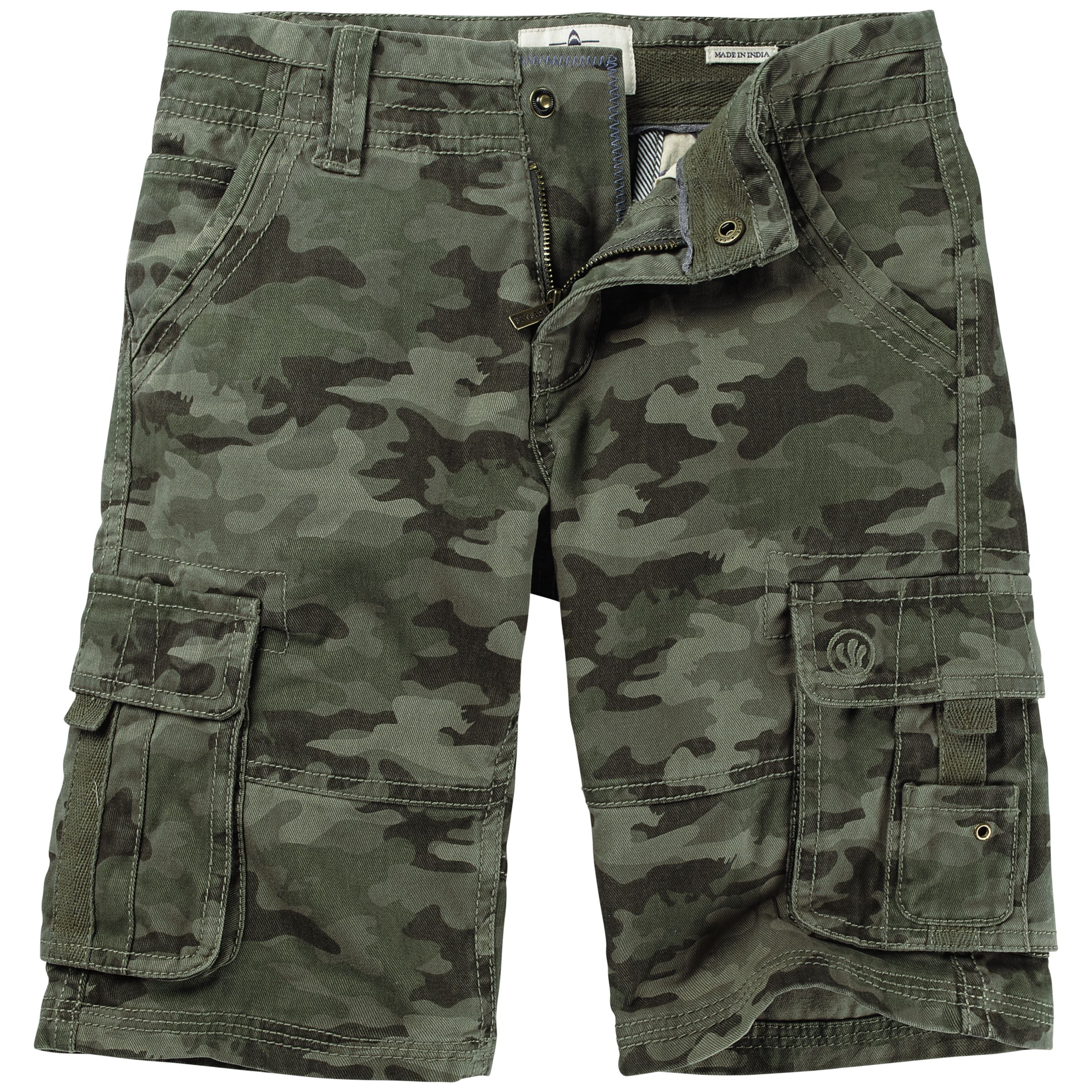 Fat Face Boys' Camouflage Cargo Shorts 