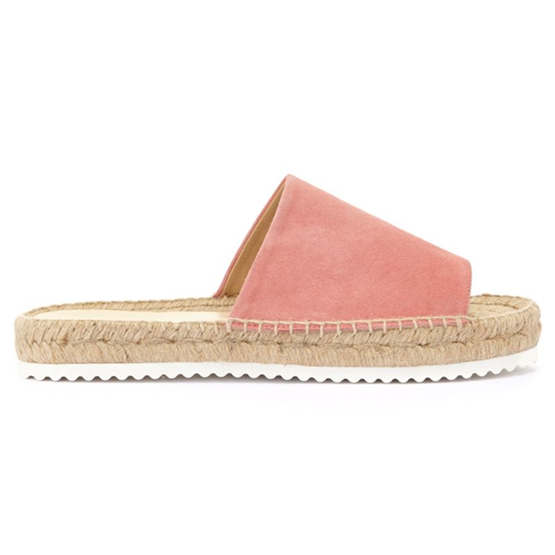 Mint Velvet Beth Espadrille Slider Sandals, Pink, 8