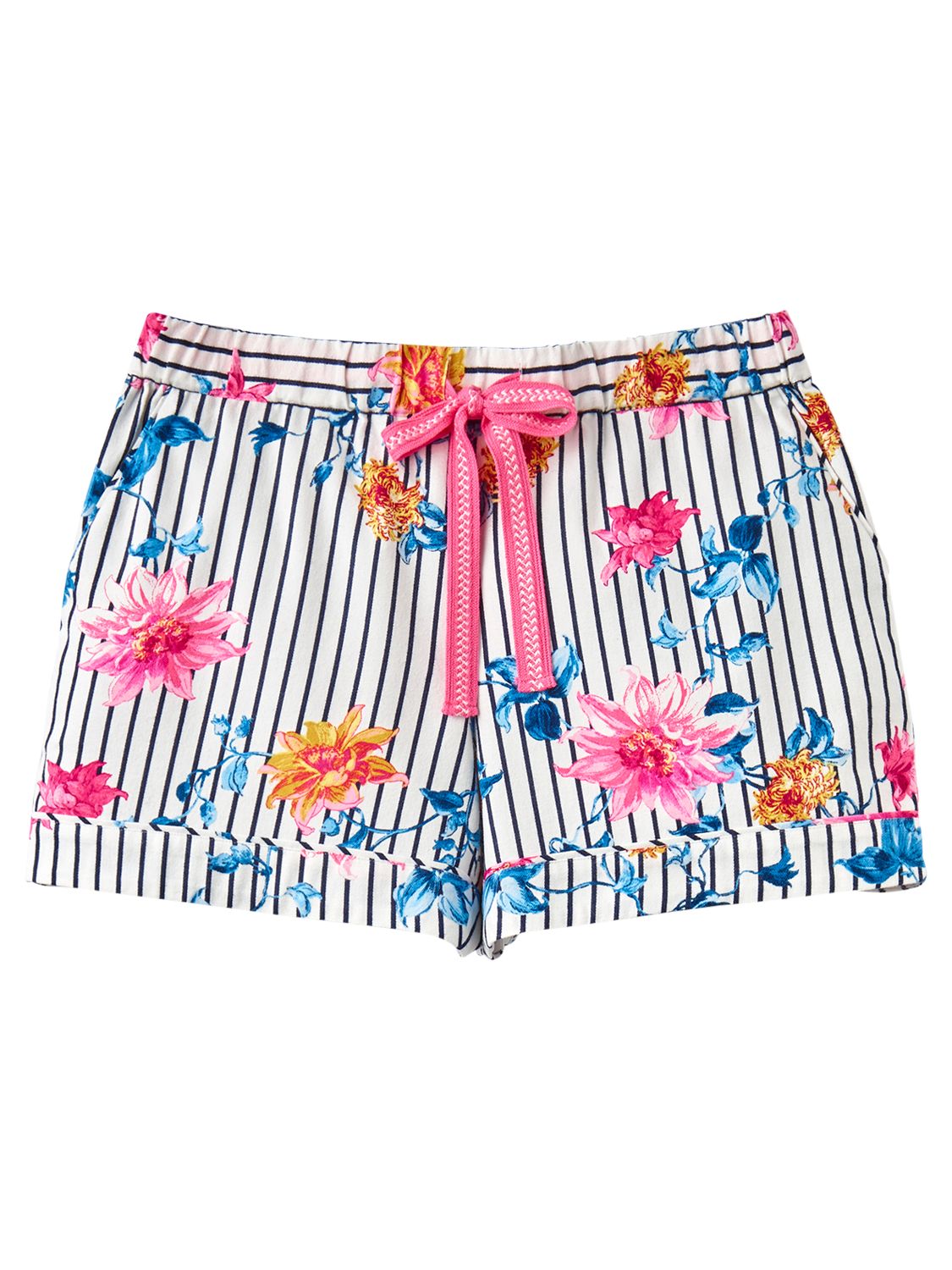 Joules Tali Clematis Pyjama Shorts Cream Multi At John Lewis Partners