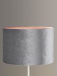 John Lewis Jenny Velvet Cylinder Lampshade, Grey