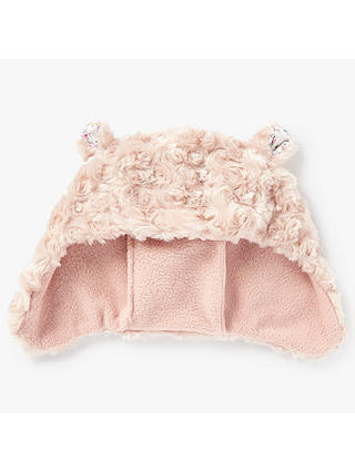 John Lewis & Partners Children's Faux Fur Trapper Hat, Pink
