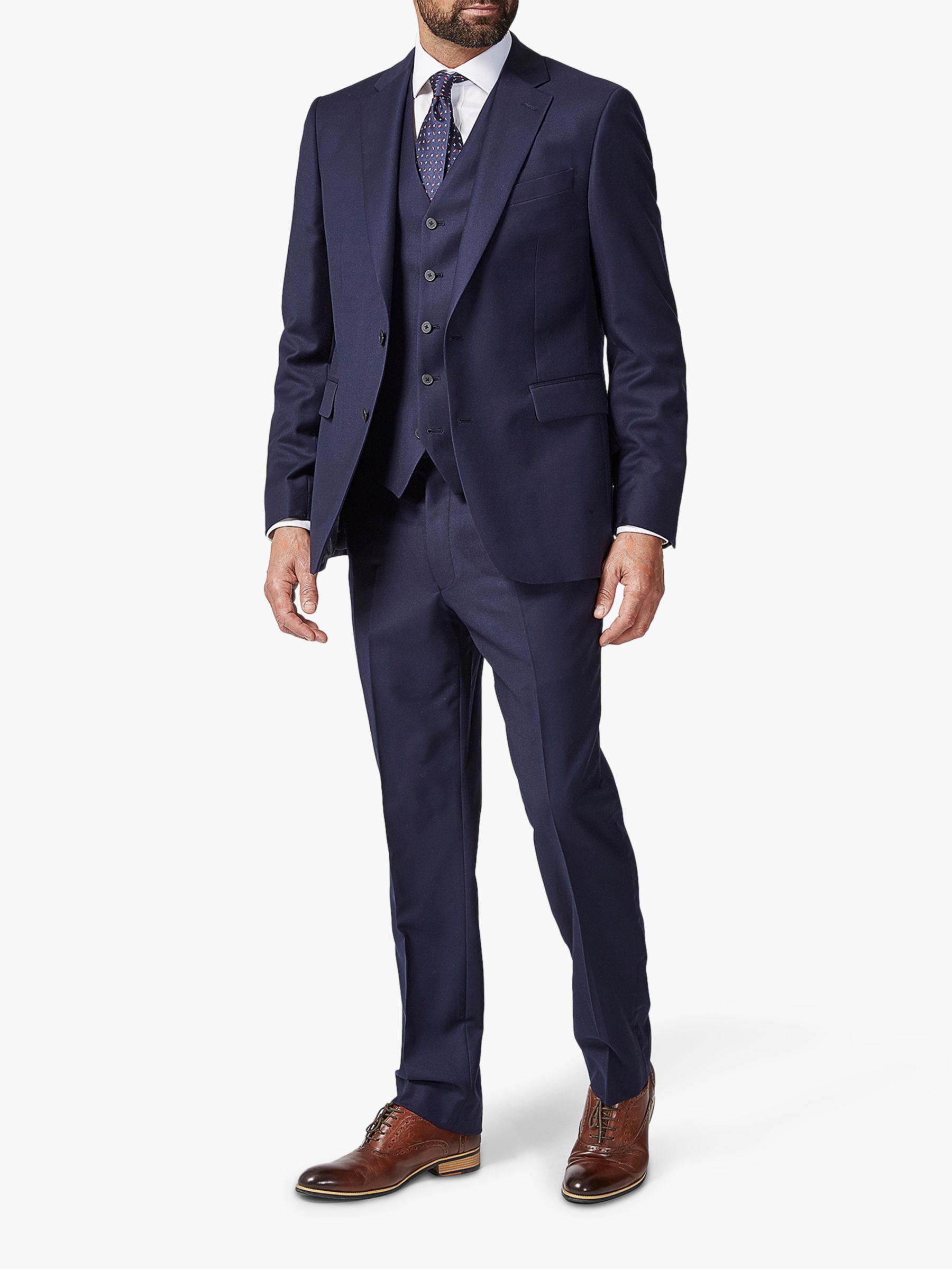 Chester by Chester Barrie Hopsack Wool Tailored Suit Jacket, Navy