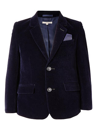 John Lewis Heirloom Collection Boys' Velvet Jacket, Blue