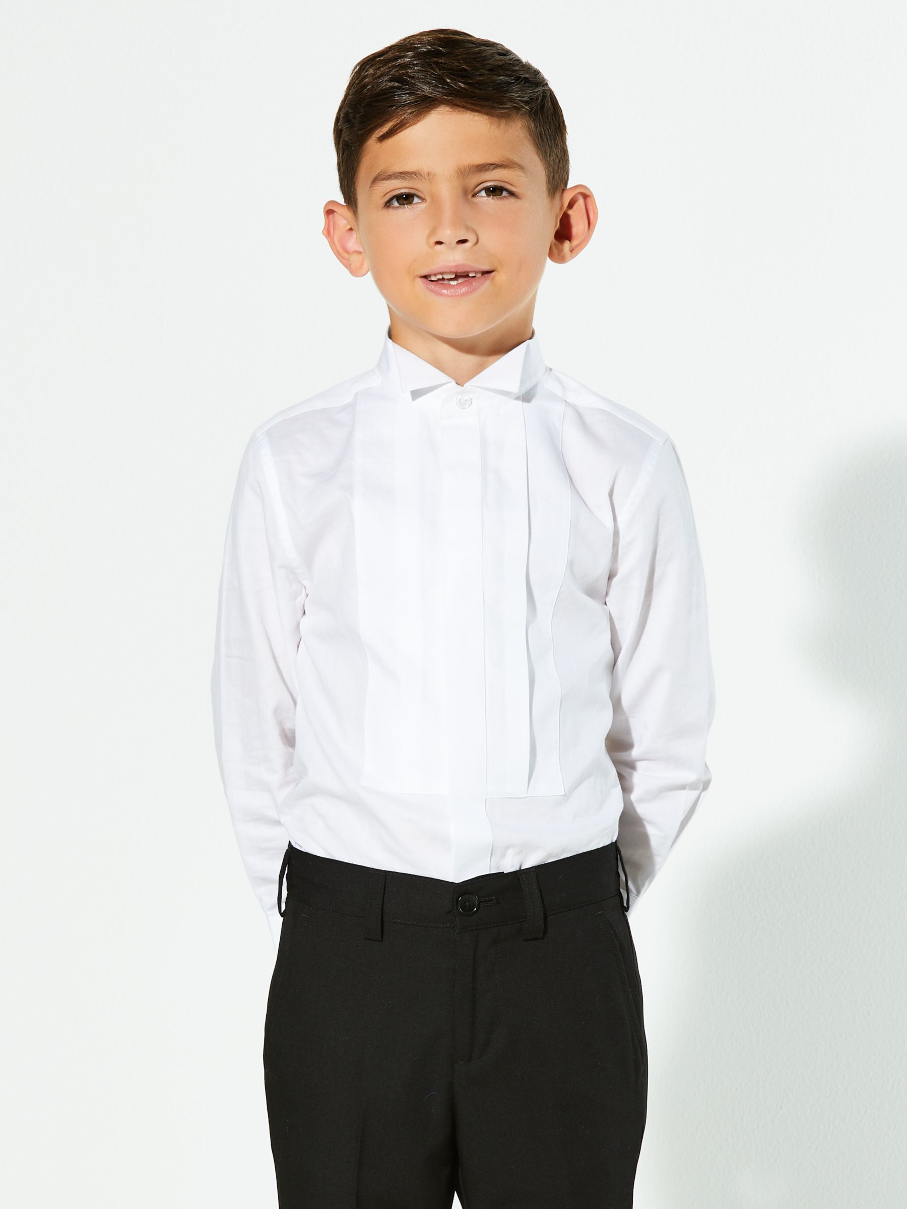 John Lewis Heirloom Collection Boys Waistcoat Bow Tie Shirt Set Black/White Age5