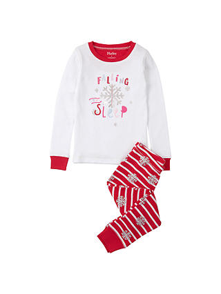 Hatley Children's Falling to Sleep Pyjamas, White/Red