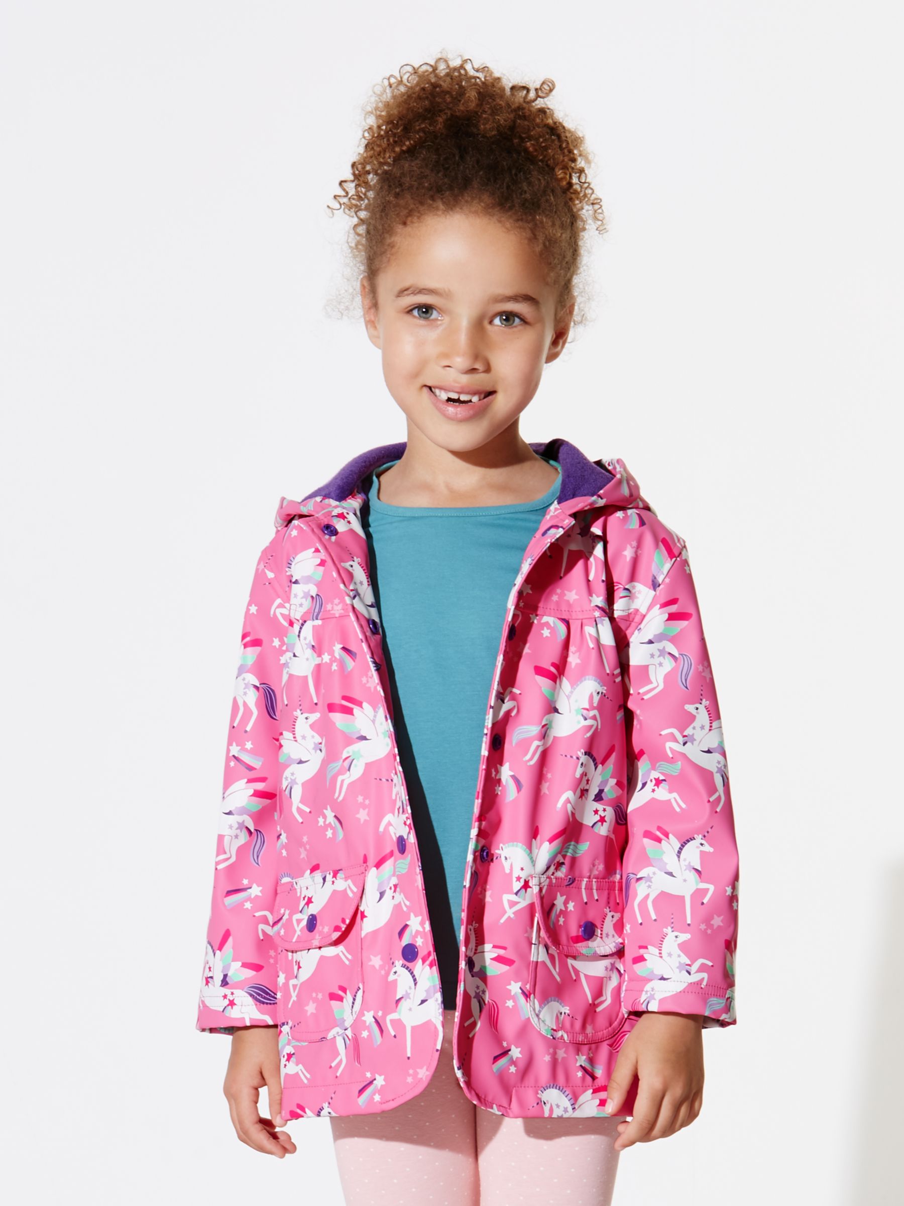 girls unicorn rain coat