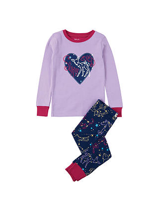 Hatley Children's Starry Eyed Applique Pyjama Set, Navy