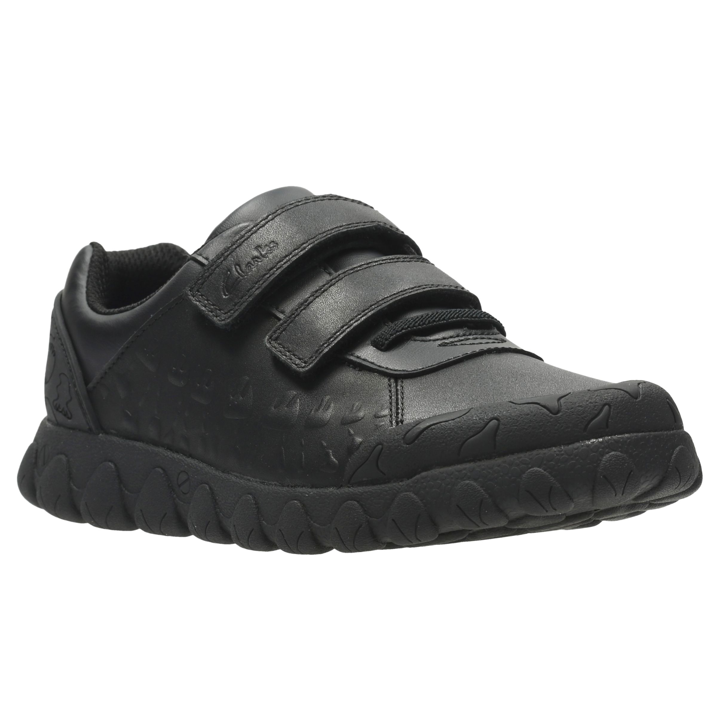 Tyrex Ride Leather School Shoes, Black 