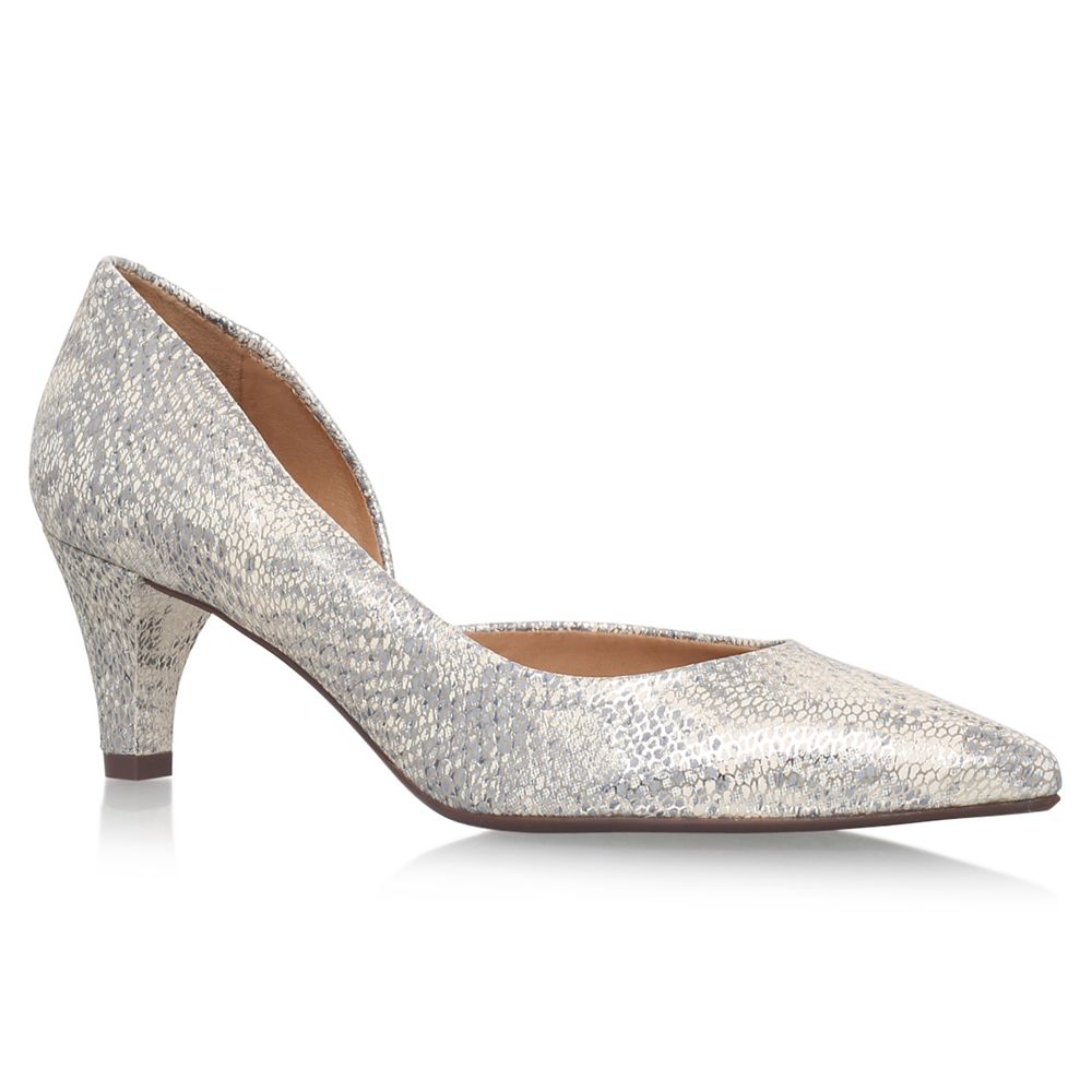 Carvela Comfort Amy Court Shoes, Gold Leather at John Lewis & Partners