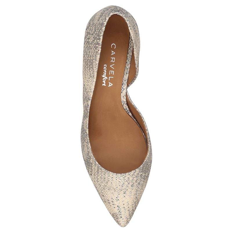 Carvela Comfort Amy Court Shoes, Gold Leather