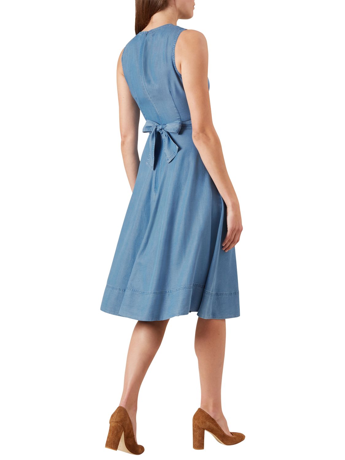 Hobbs Kathy Twitchill Dress, Blue at John Lewis & Partners