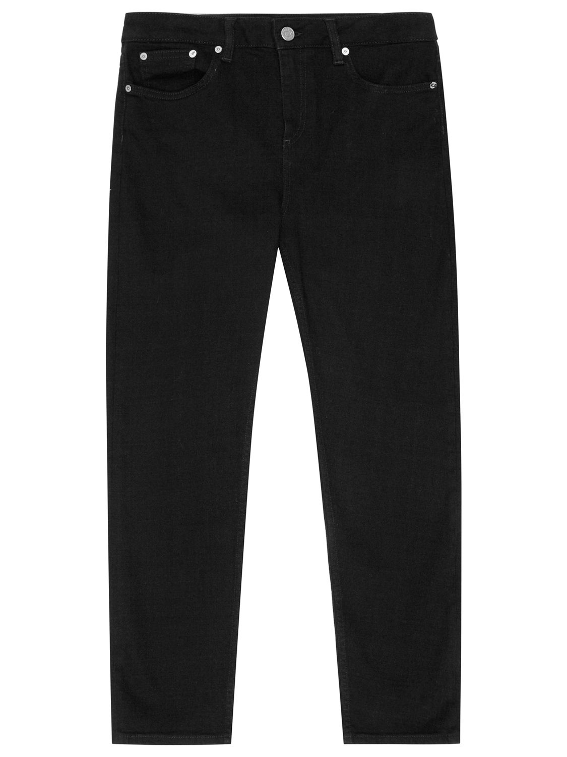 Reiss Raven Straight Leg Cropped Jean, Black