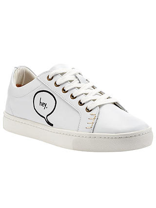 Soludos Embroidered Lace-Up Trainers, White
