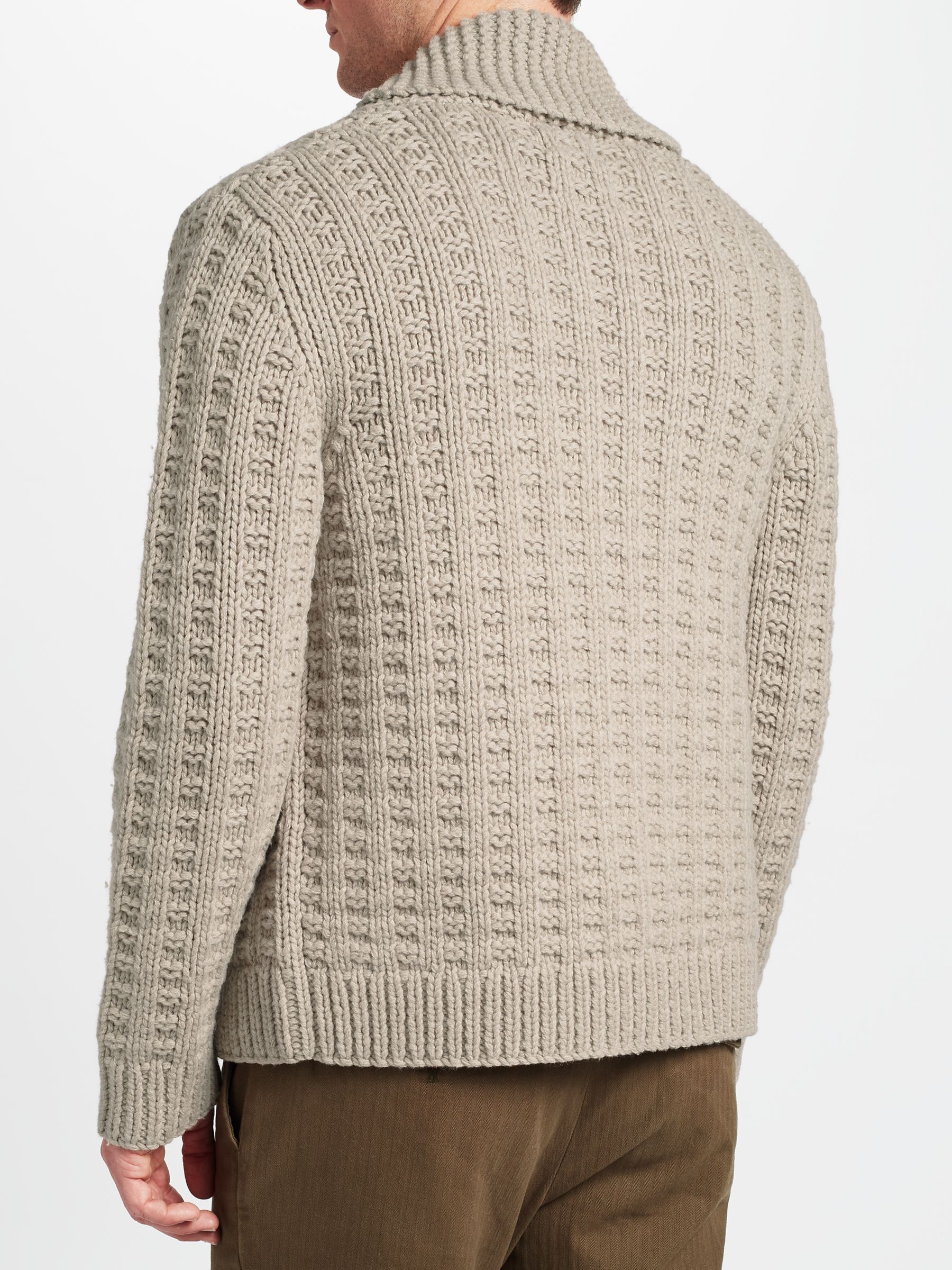 JOHN LEWIS & Co. Hand Knit Cardigan, Grey
