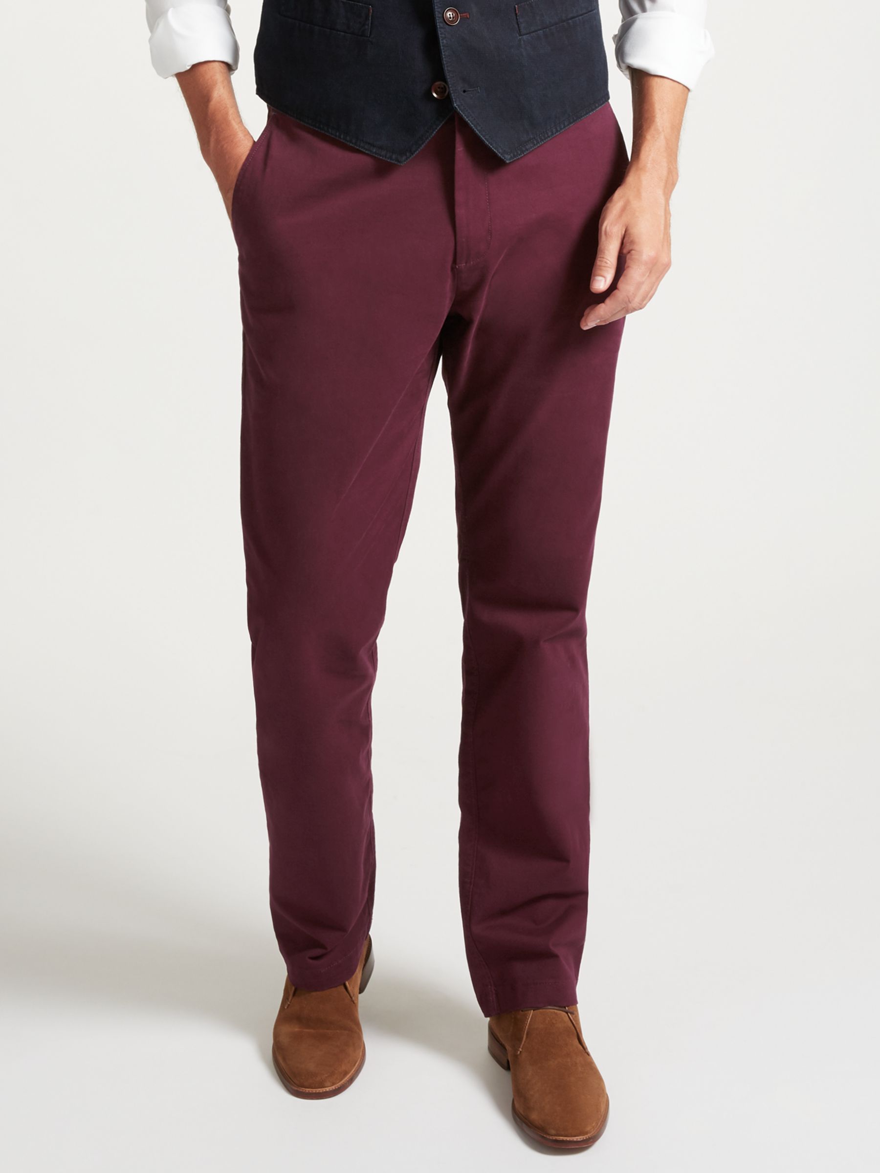 John Lewis & Partners Essential Chinos, Red