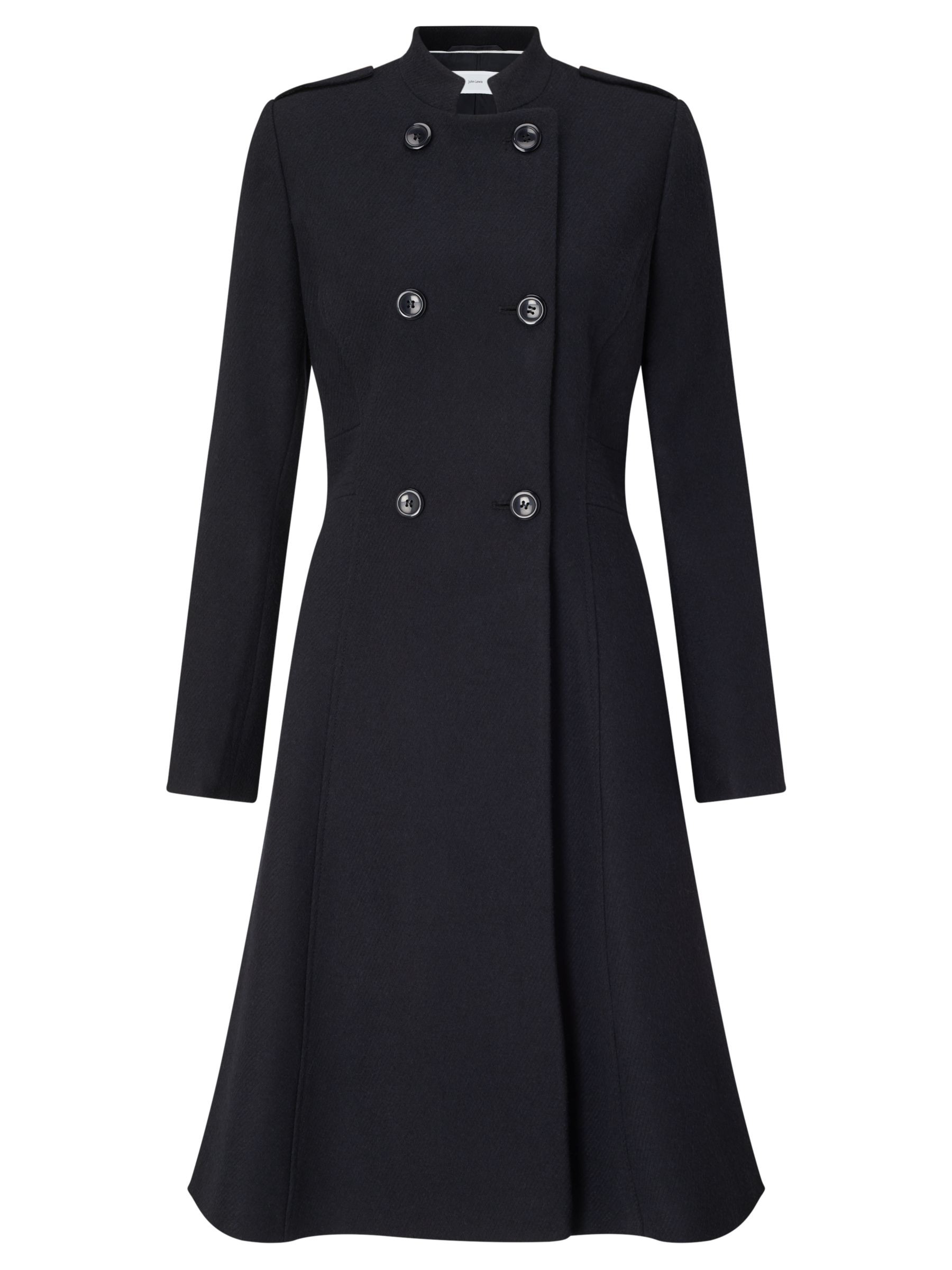 John Lewis Military Fit and Flare Coat at John Lewis & Partners