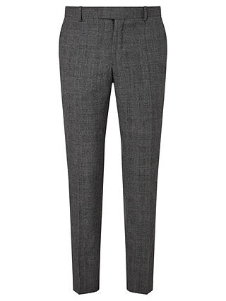 Richard James Mayfair Jaspe Check Wool Slim Suit Trousers, Grey