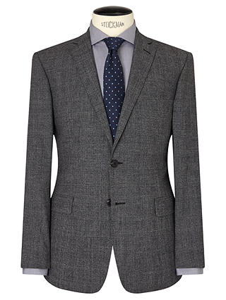 Richard James Mayfair Jaspe Check Wool Slim Suit Jacket, Grey