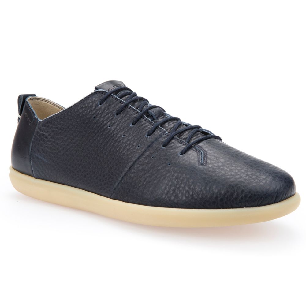 Geox New Do Leather Trainers, Navy, 8
