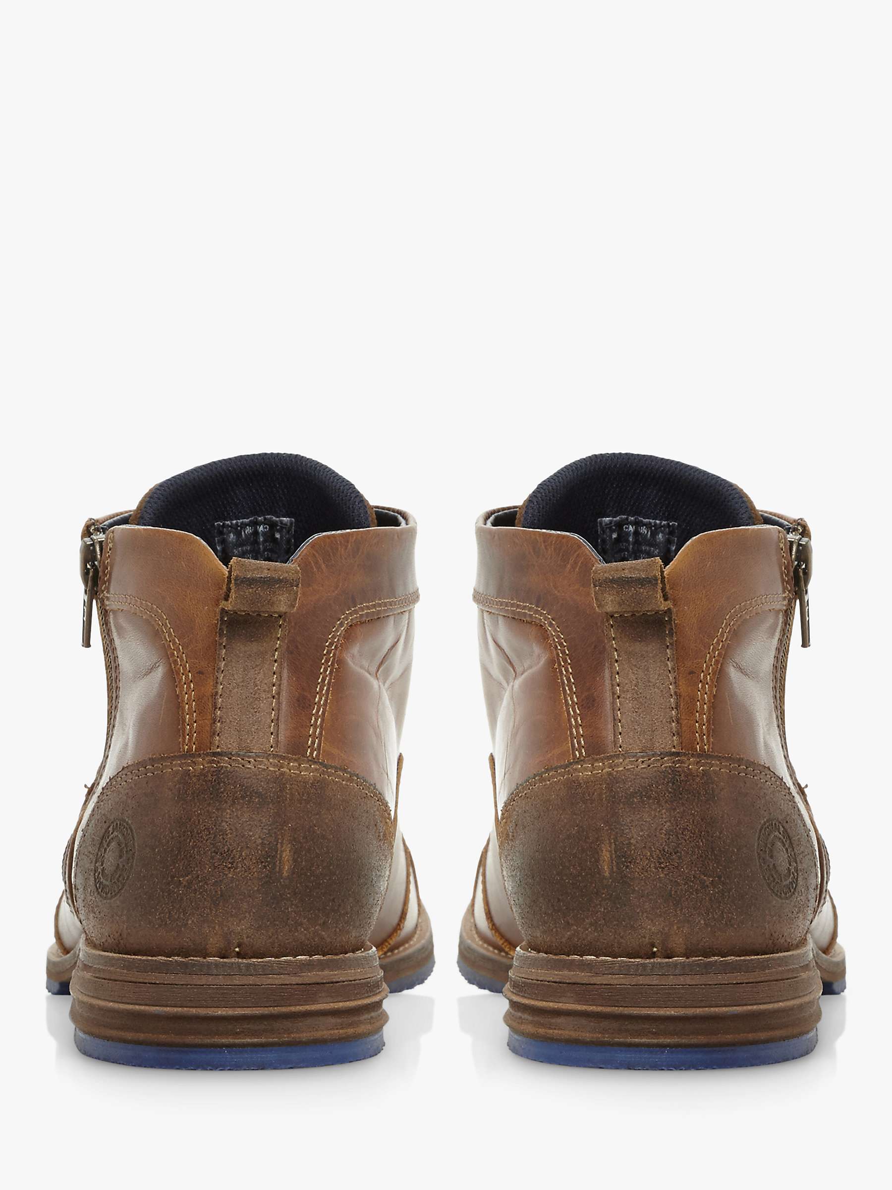 Buy Dune Captain Leather Toecap Boots, Tan Online at johnlewis.com