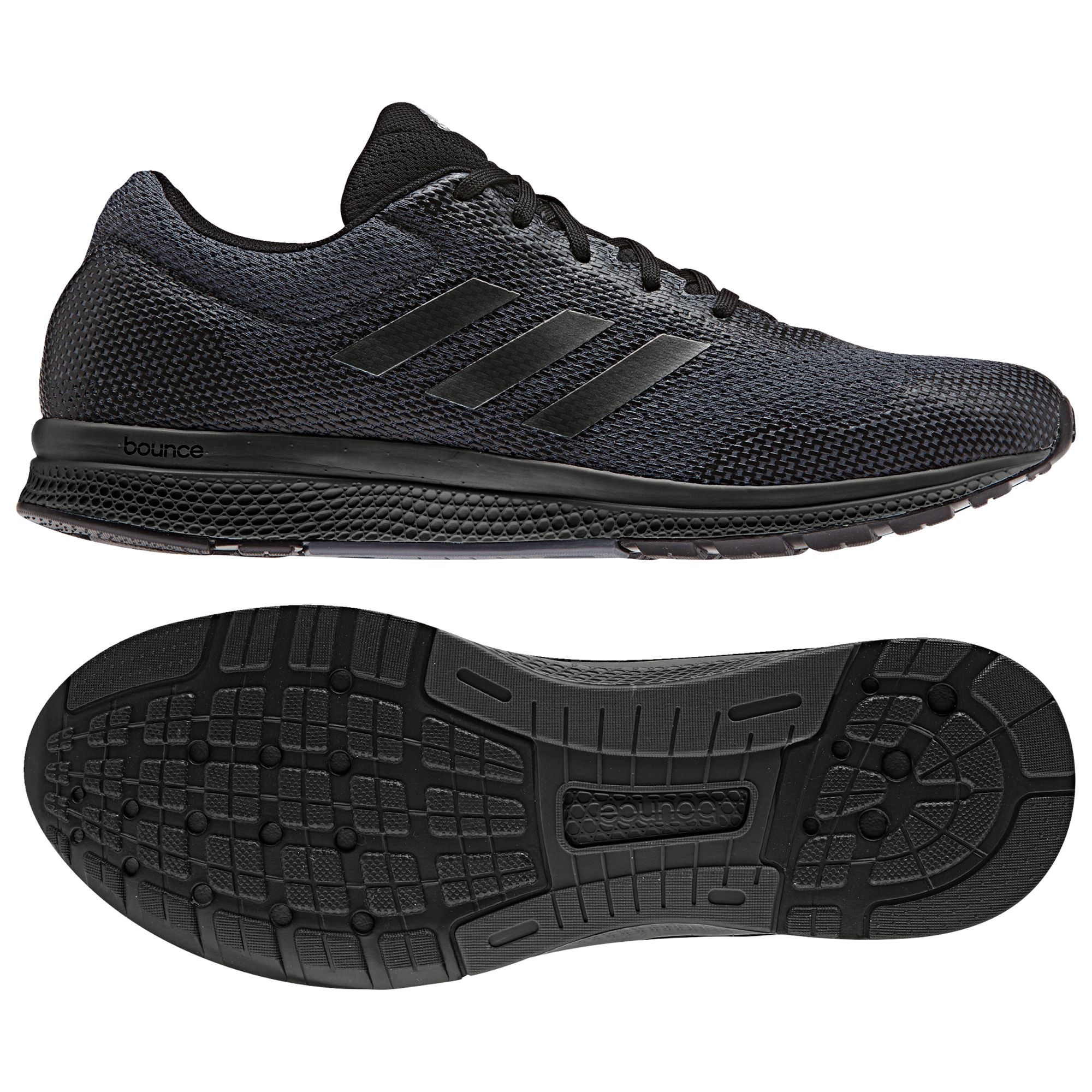 adidas Mana Bounce 2.0 Men's Running Shoes, Core Black/Onix at John Lewis \u0026  Partners