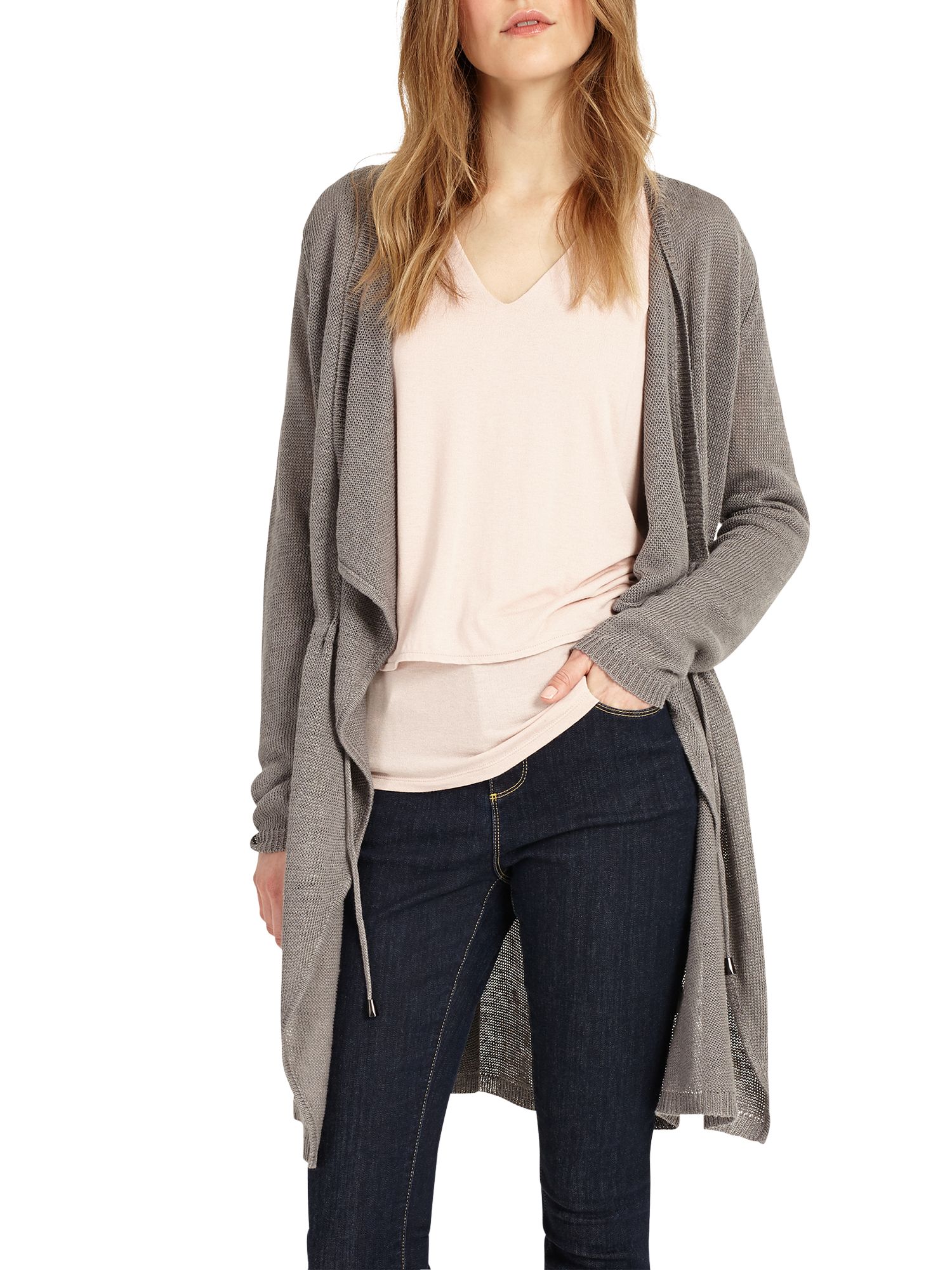 Phase Eight Abree Longline Linen Cardigan at John Lewis & Partners