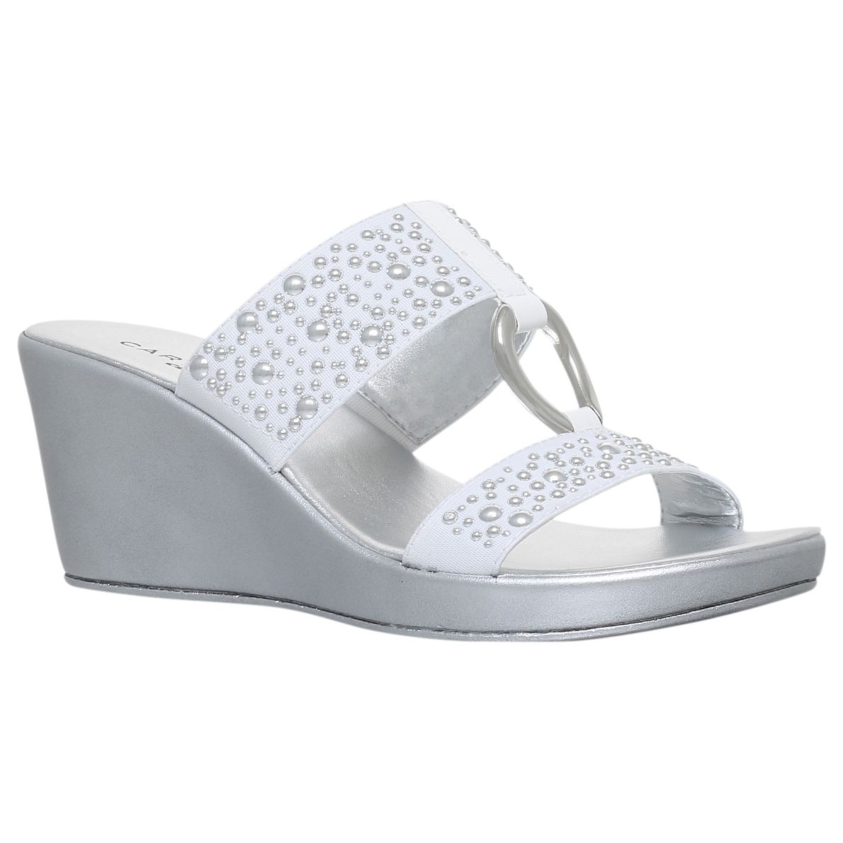 Carvela Comfort Salt Wedge Heel Sandals, White