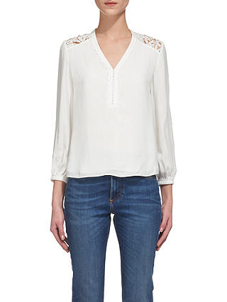 Whistles Elodie Lace Top, Ivory