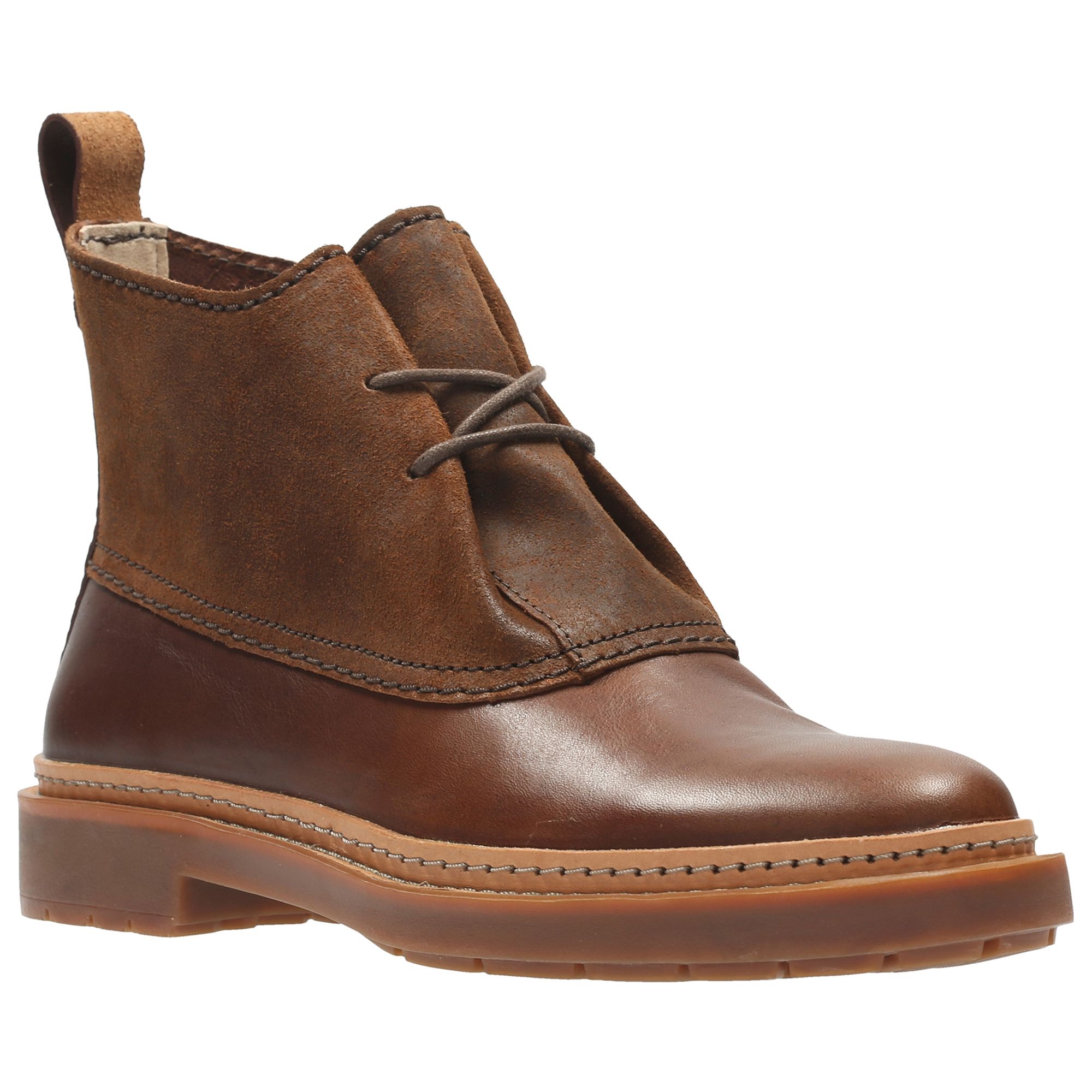 Clarks Trace Fawn Ankle Boots, Dark Tan 