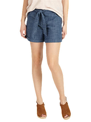 Phase Eight Lynne Tie Front Shorts, Blue