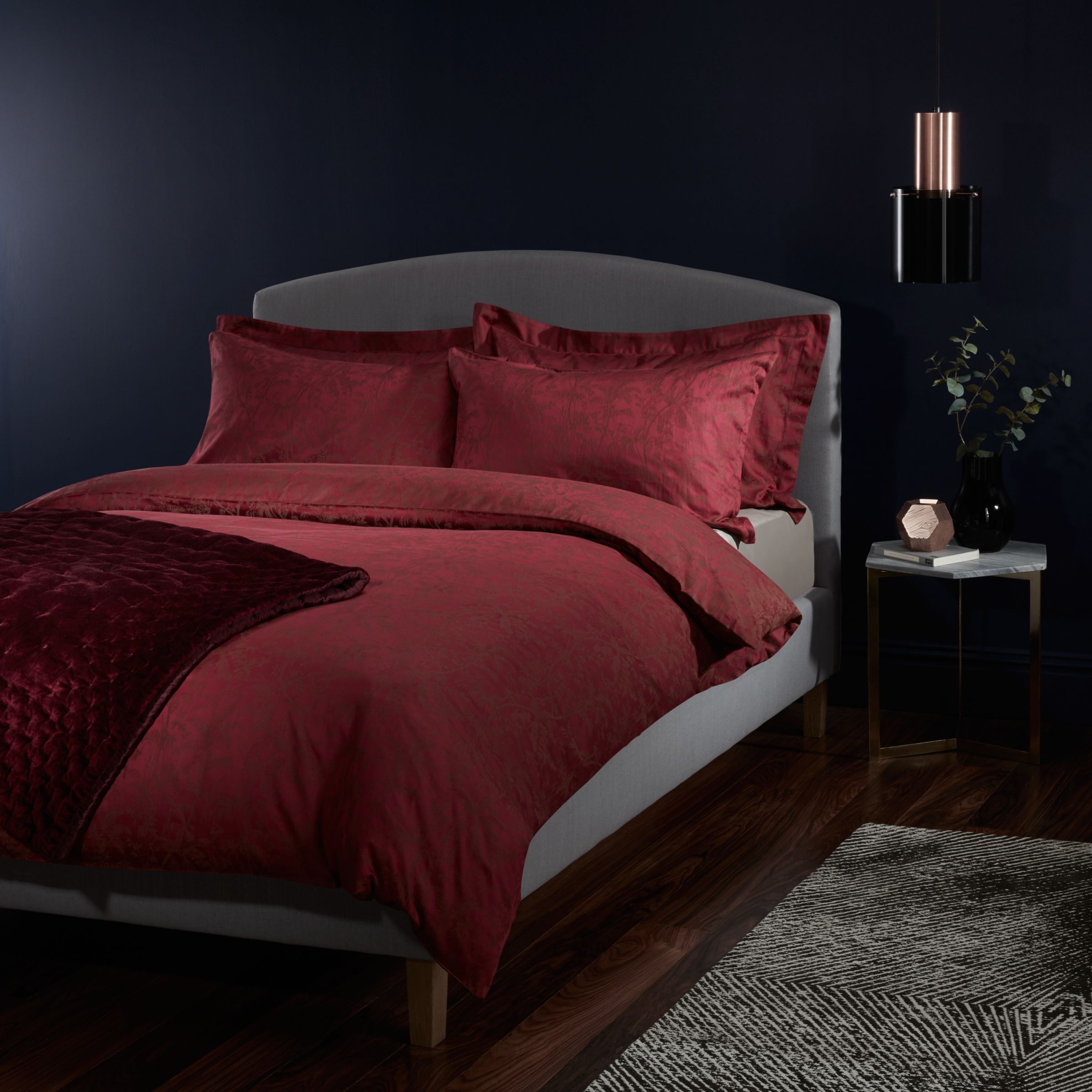 John Lewis Partners Hotel Chinoiserie Cotton Bedding Magenta At