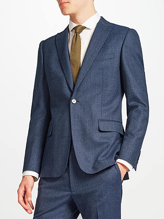 Kin Palmer Peak Lapel Slim Fit Suit Jacket, Blue Marl