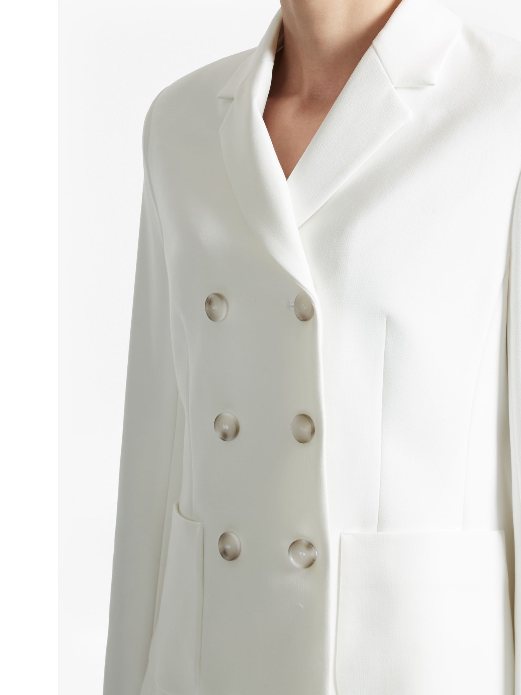 French Connection Sundae Suiting Long Sleeve Blazer, White