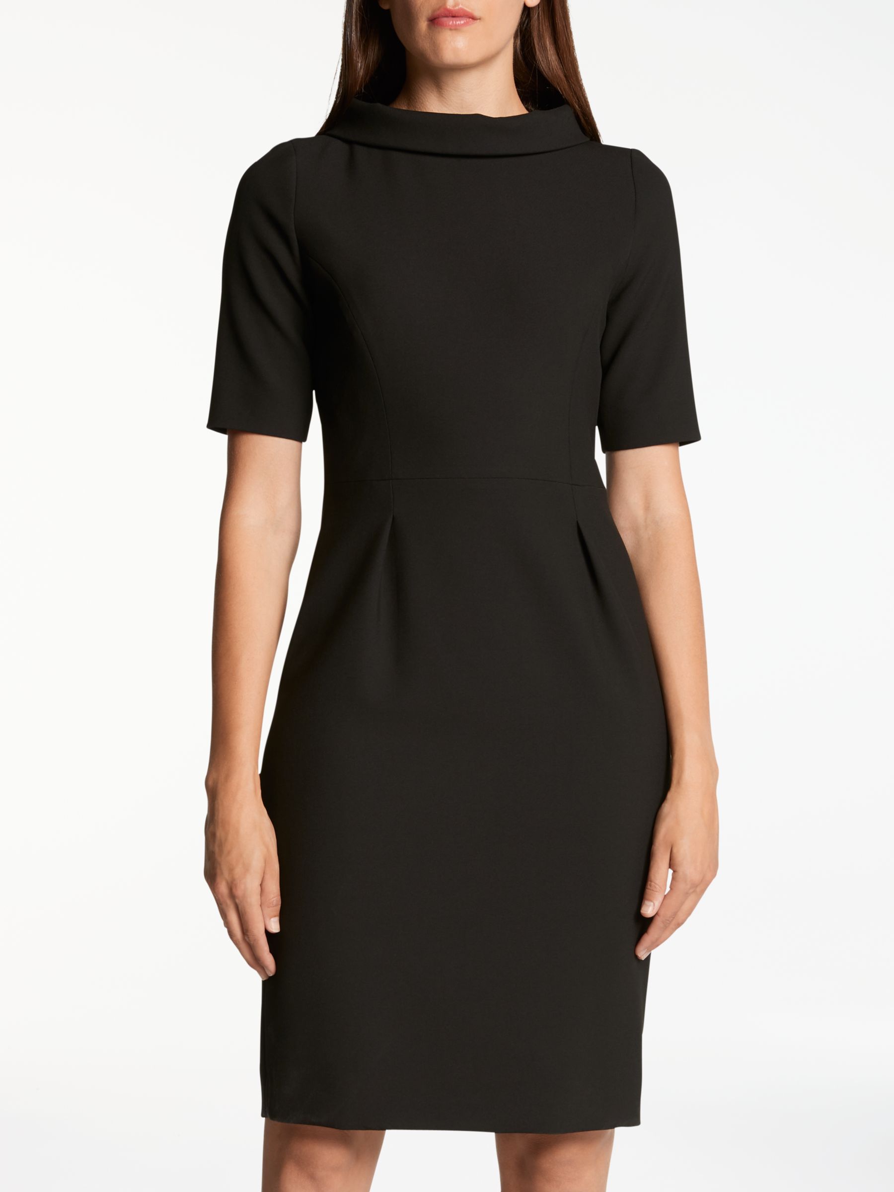 Bruce by Bruce Oldfield Picture Collar Dress, Black at John Lewis