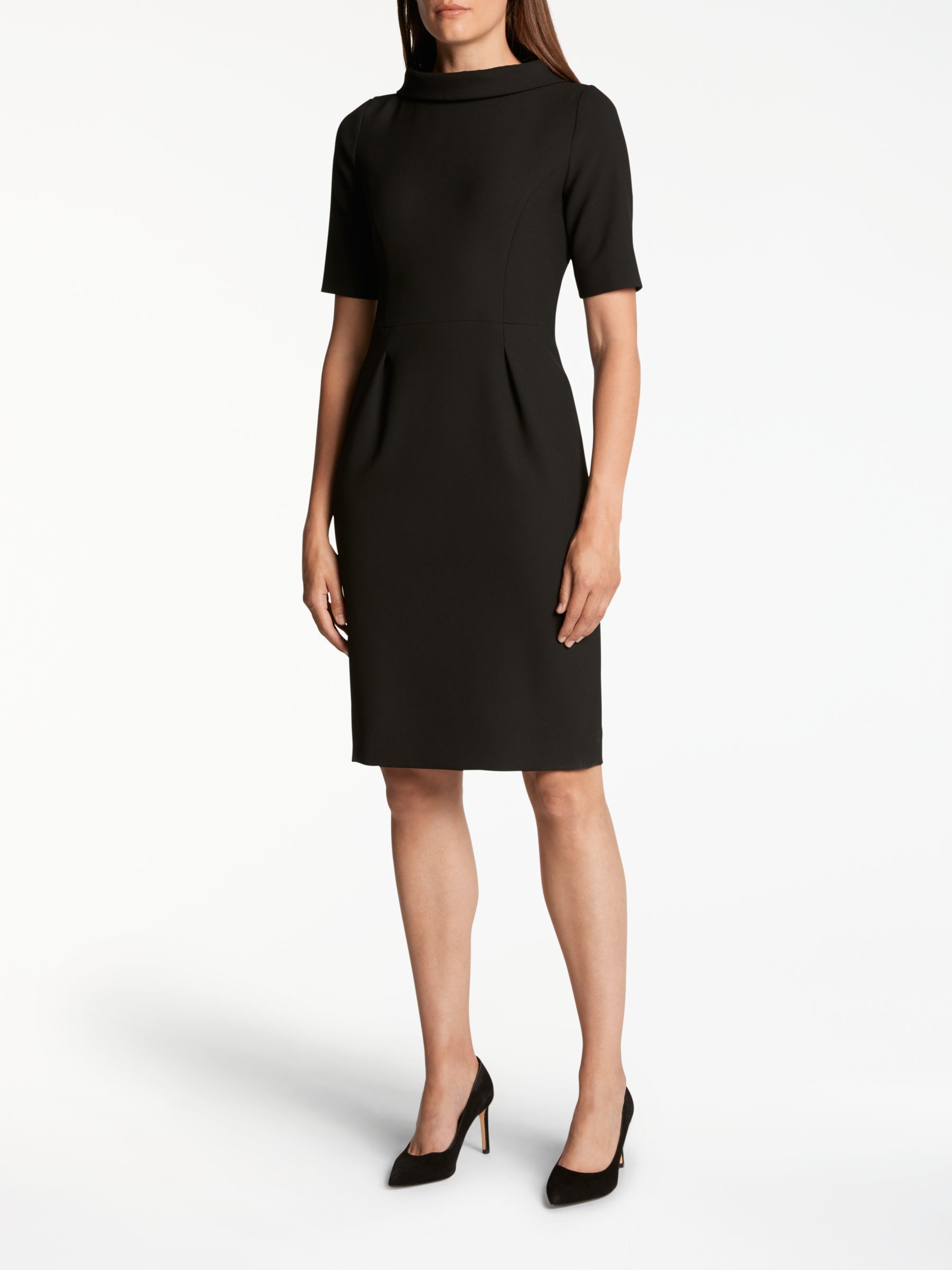 Bruce by Bruce Oldfield Picture Collar Dress, Black at John Lewis ...