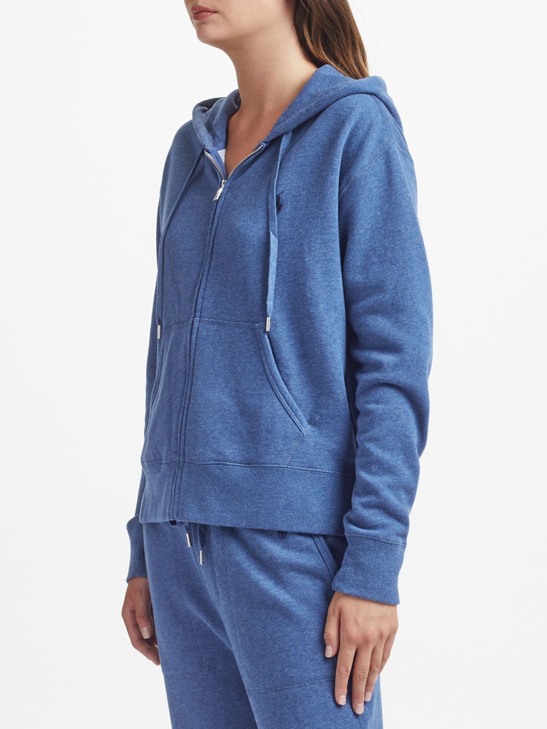 blue polo zip hoodie