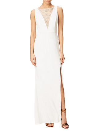 Adrianna Papell Petite Jersey Halter Neck Gown, Ivory