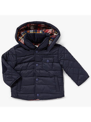 John Lewis Baby Quilted Jacket, Navy