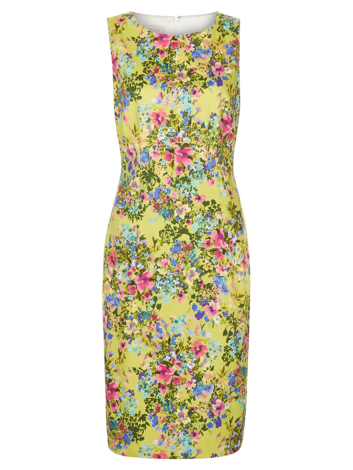Hobbs Fiona Floral Print Dress, Lemondrop Mul