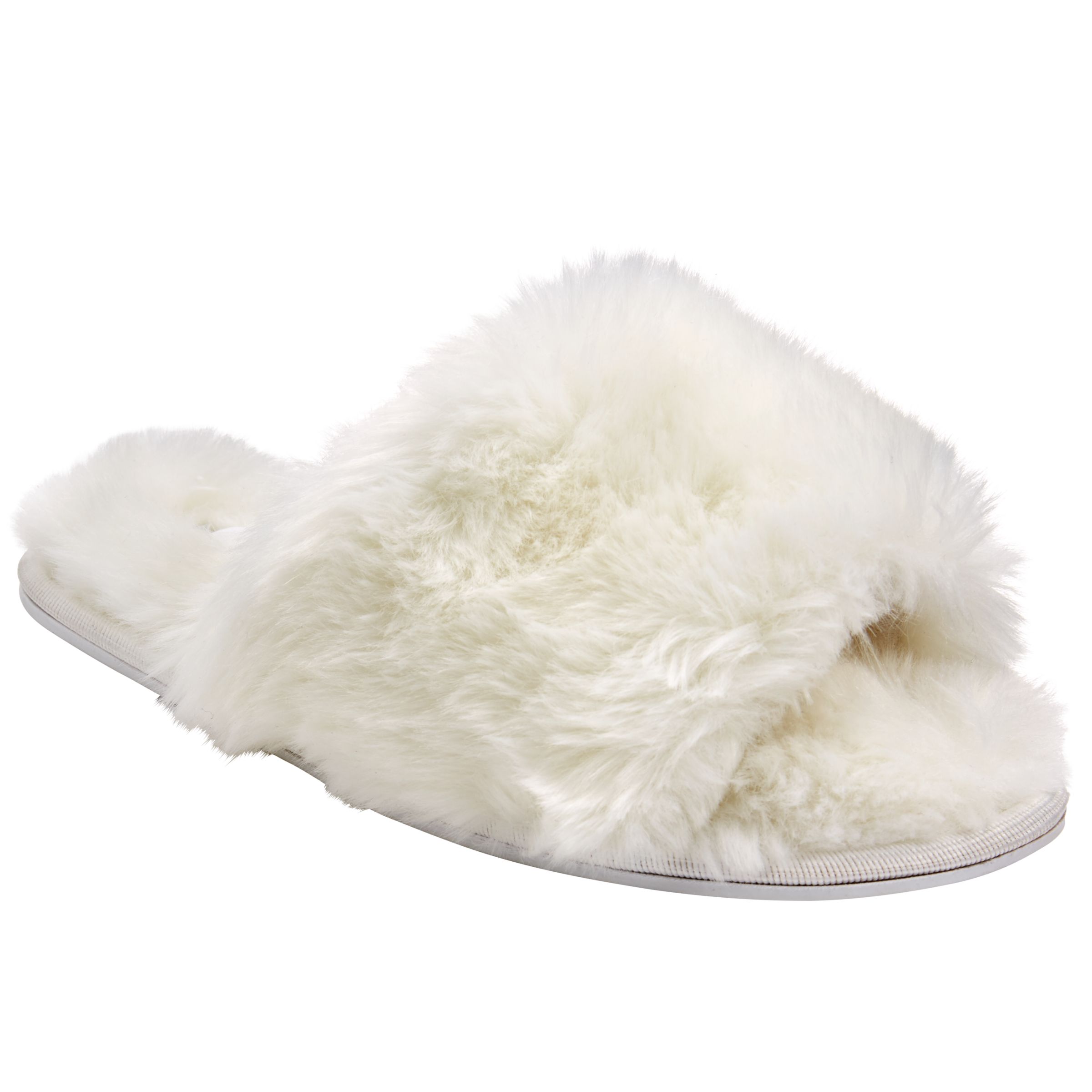 faux fur slider slippers