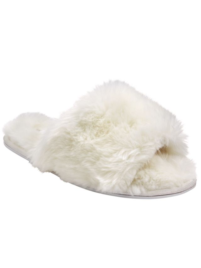 Cream fluffy sliders new arrivals