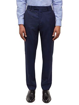 Jaeger Wool Textured Slim Fit Suit Trousers, Navy