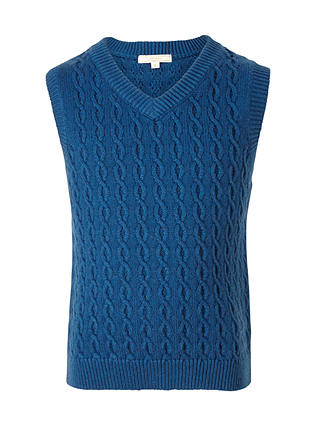 John Lewis & Partners Boys' Heirloom Collection Cable Knit Tank Top