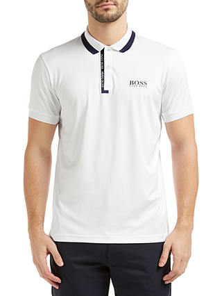 BOSS Green Paddy Pro Golf 2 Stretch Polo Shirt, White