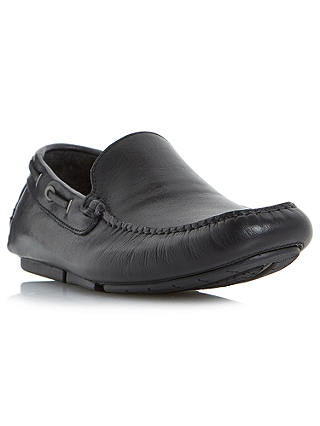 Bertie 'Blue Sky' Leather Driving Loafers, Black